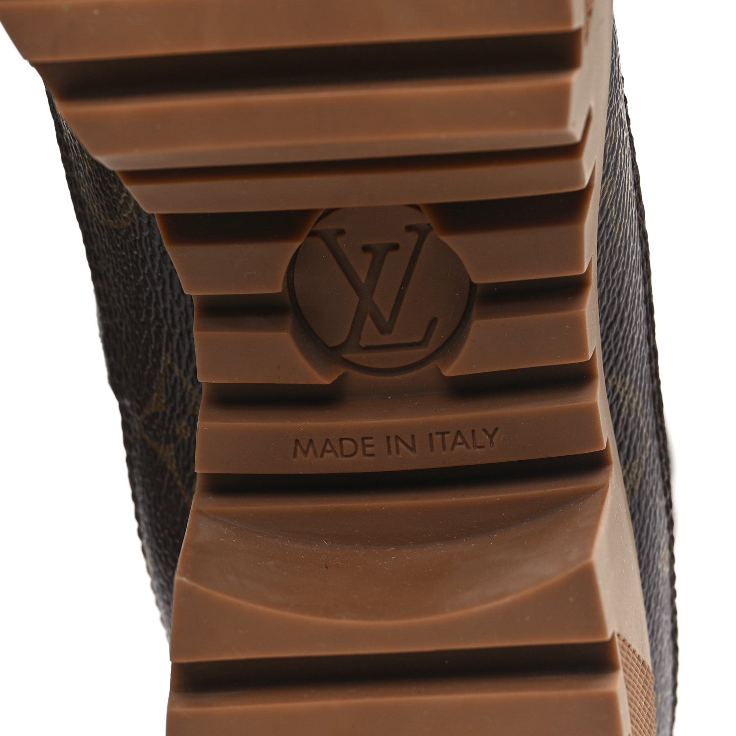 Louis Vuitton Suede Calfskin Monogram Platform Desert Boots 37 Dark Gray 6 of 9