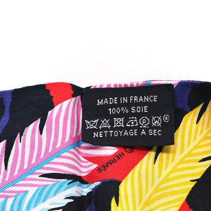 Hermes Silk Jaguar Quetzal Twilly Vert Rouge Rose 3 of 3