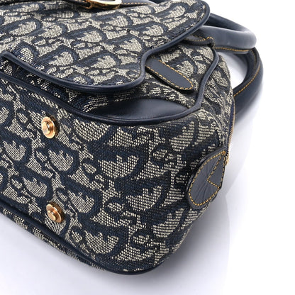 Christian Dior Monogram Mini Saddle Bowler Navy Blue 8 of 8