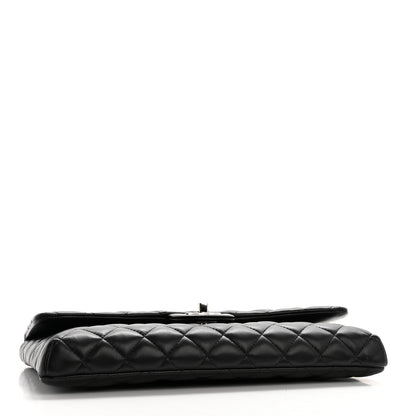 Chanel Lambskin Quilted Flap Clutch Black 4 of 10