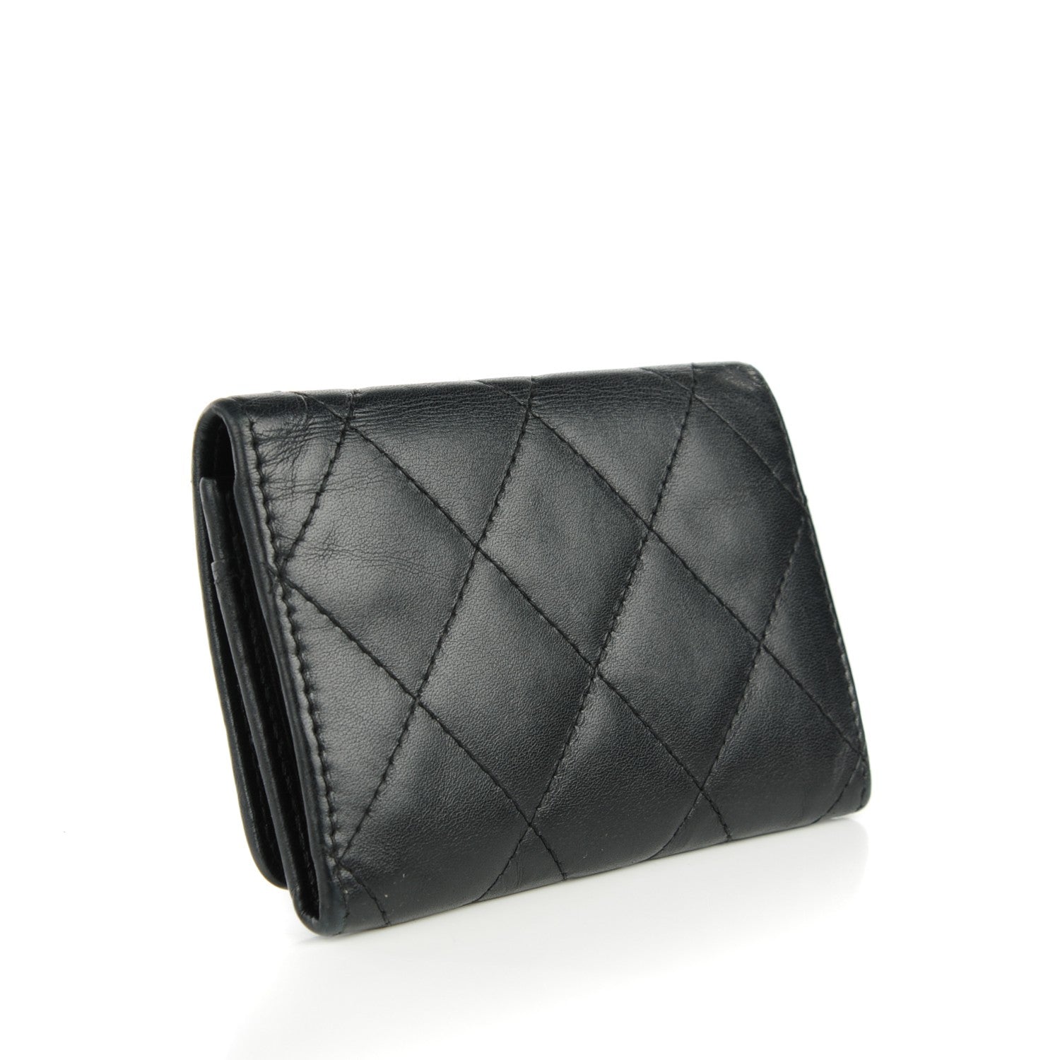 Chanel Calfskin Quilted Cambon Business Card Holder Black 3 of 8