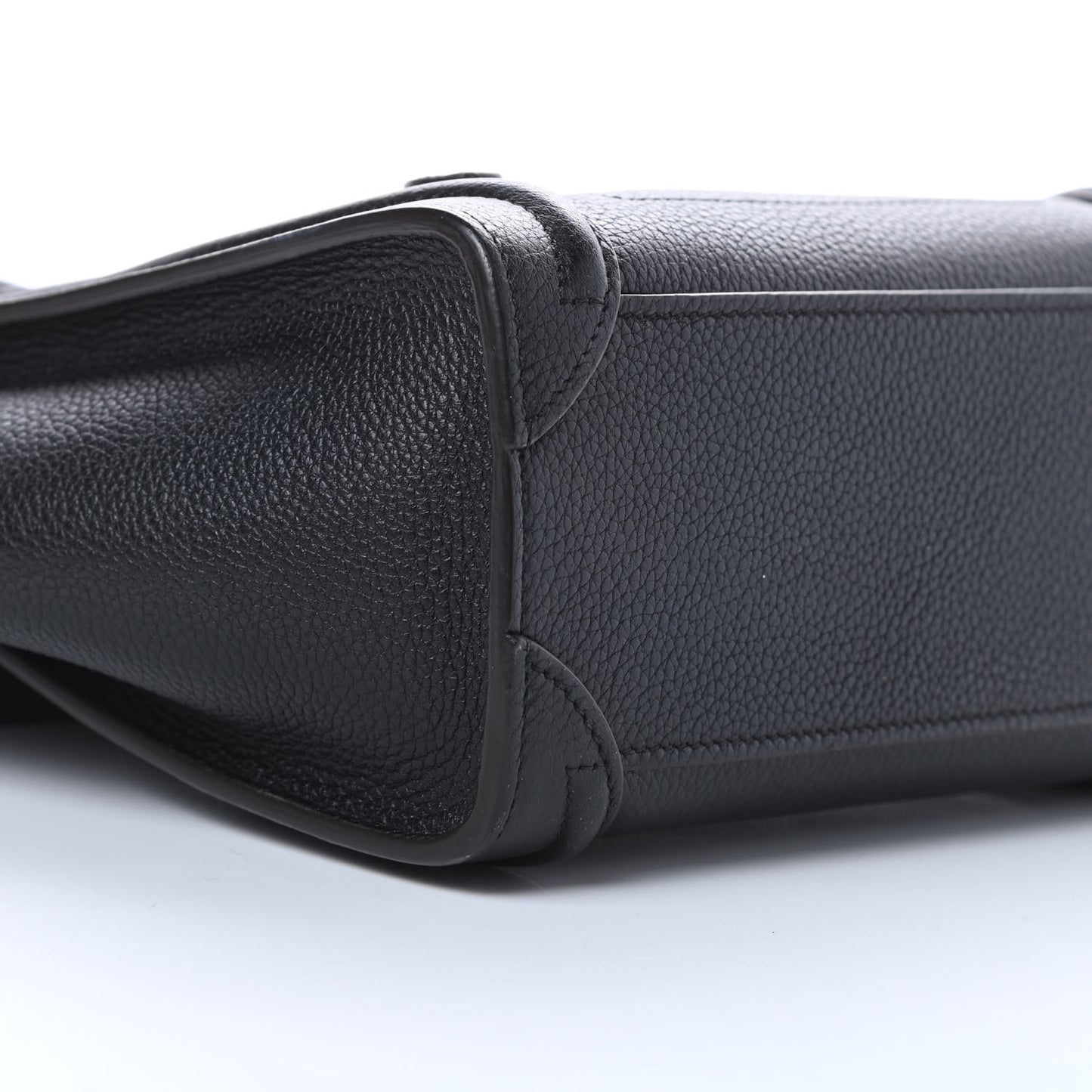 Drummed Calfskin Nano Luggage Black