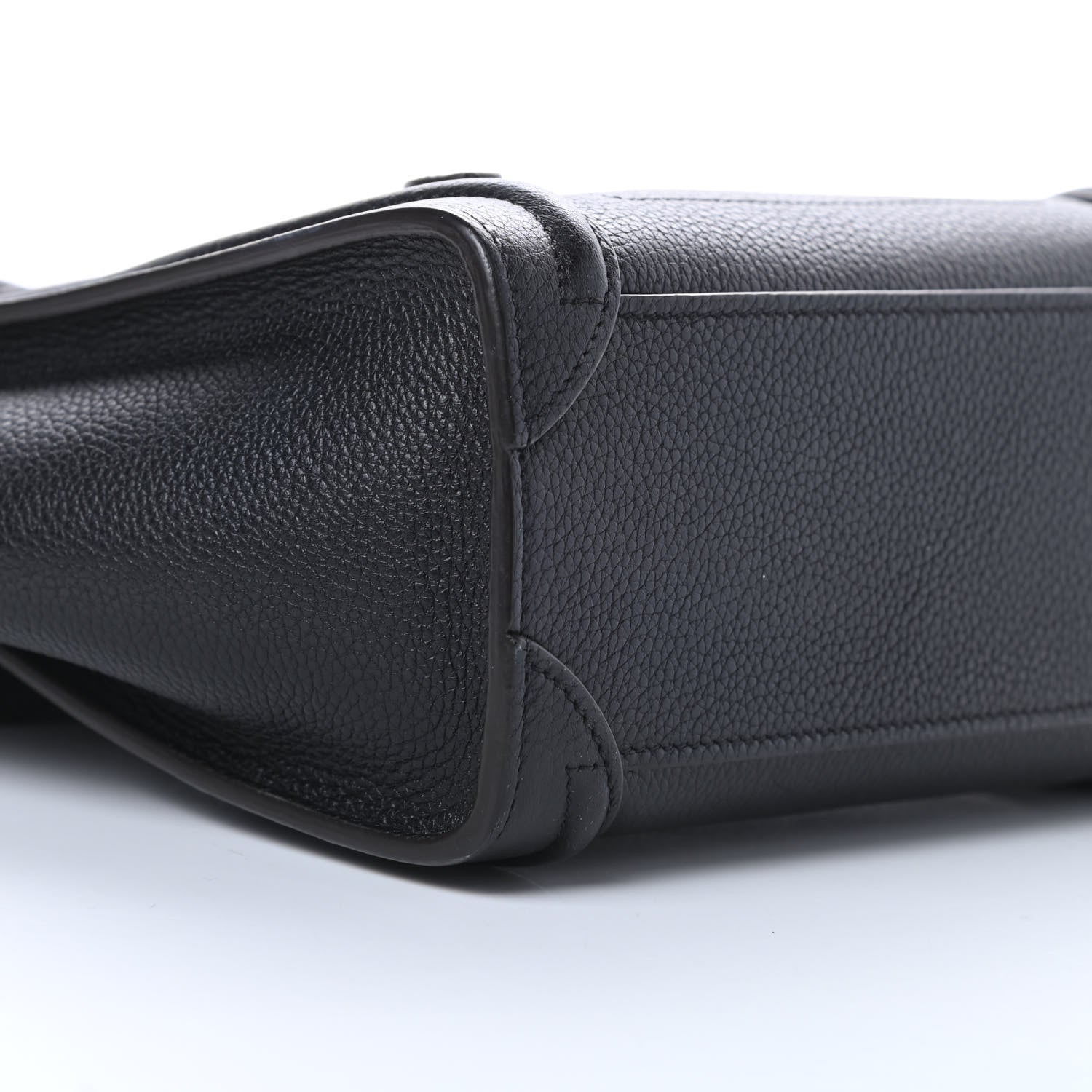 Celine Drummed Calfskin Nano Luggage Black 10 of 12