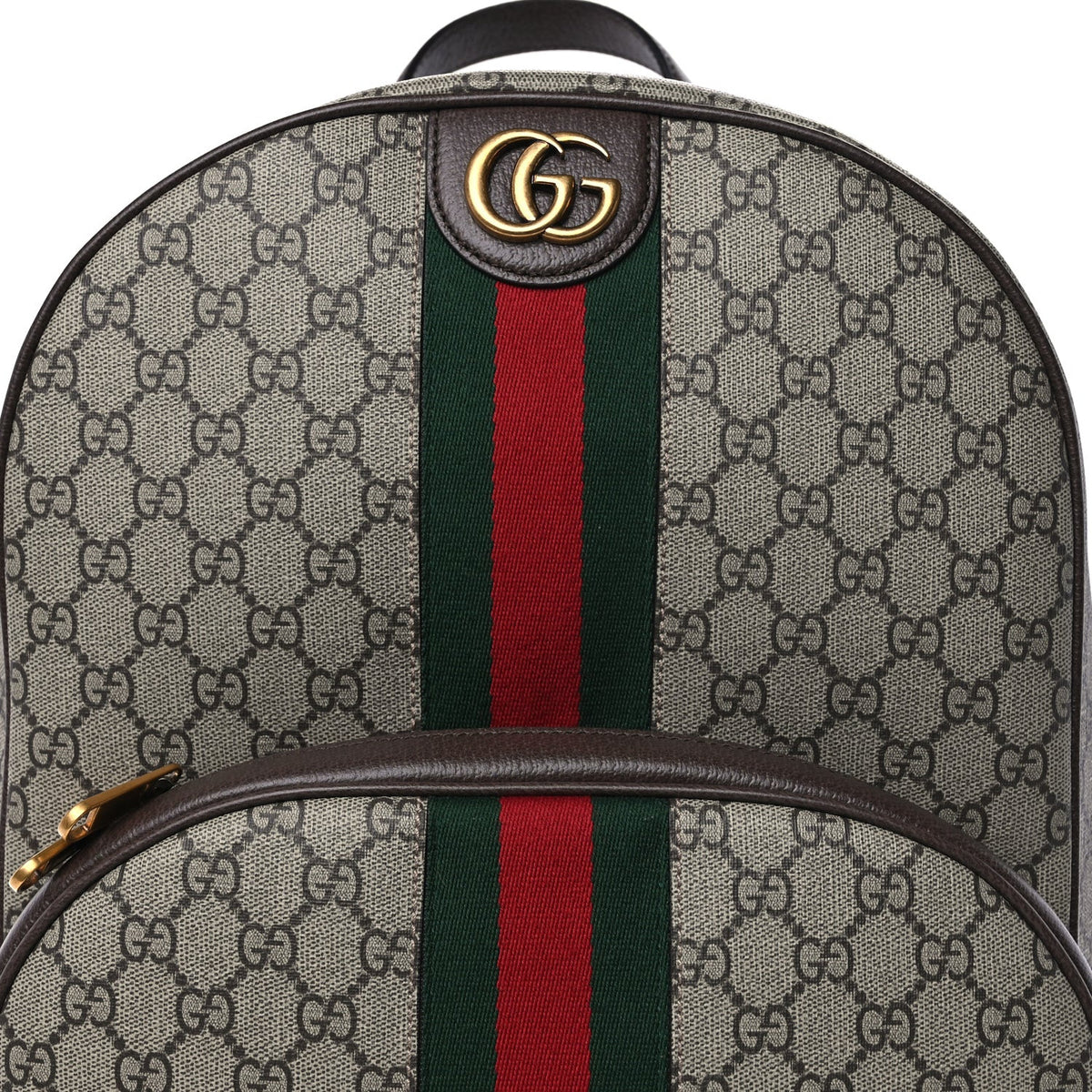 GG Supreme Monogram Ophidia Backpack  Beige Ebony Brown