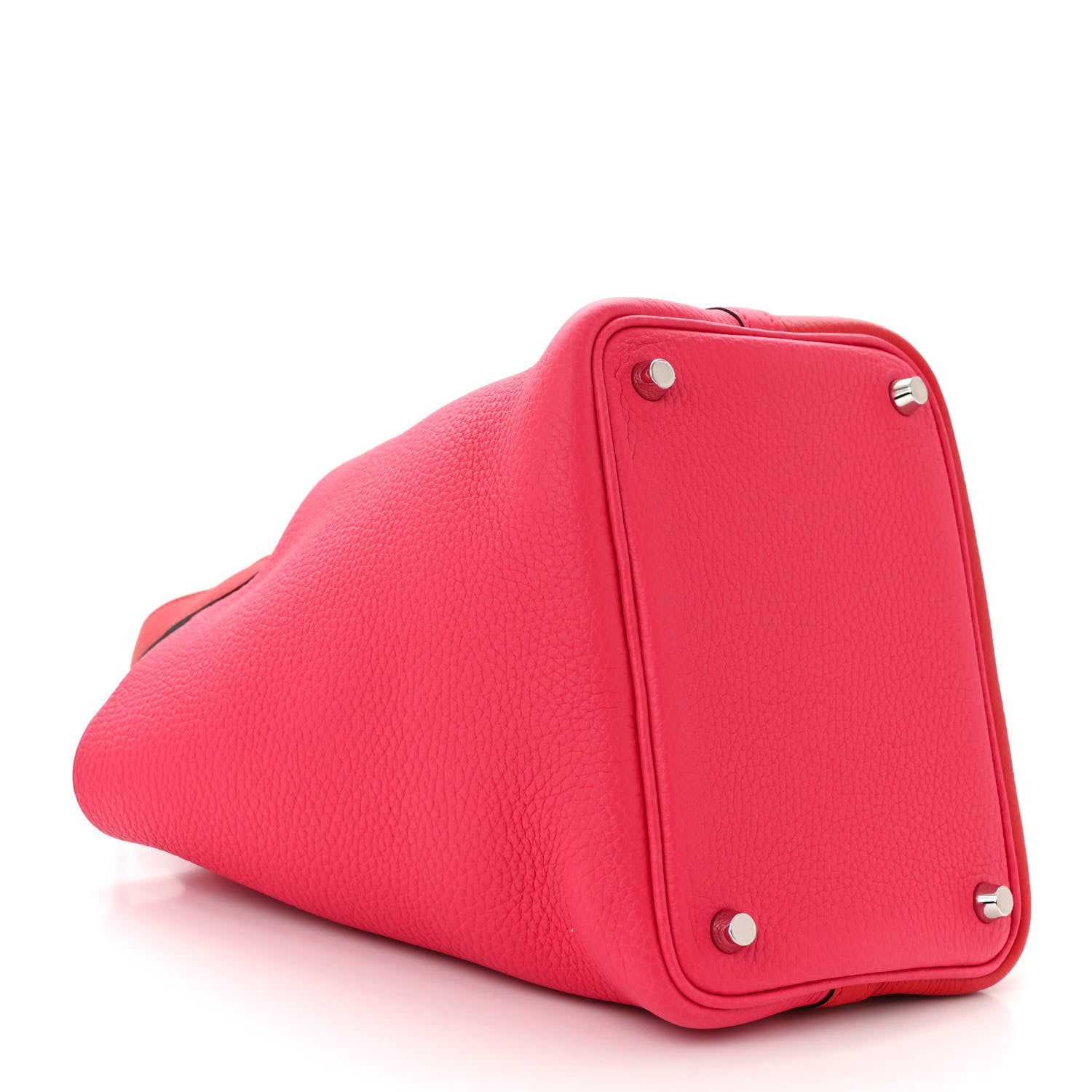 Hermes Taurillon Clemence Tri-Color Picotin Lock 18 PM Rouge Coeur Rose Extreme Bleu Zanzibar 4 of 11