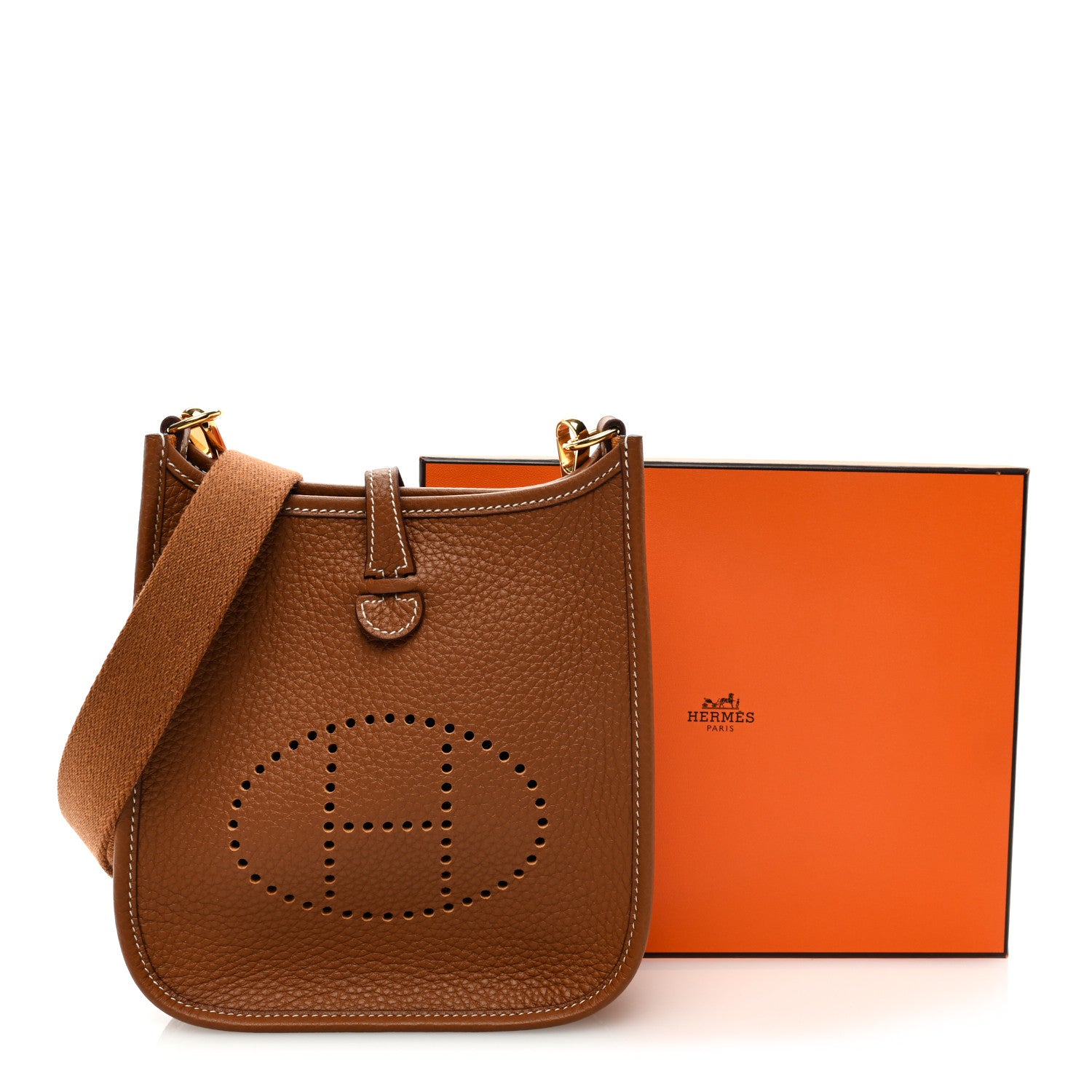 Hermes Taurillon Clemence Amazone Evelyne TPM Gold 10 of 10