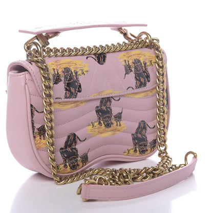 Louis Vuitton Calfskin Leopard Print New Wave Chain PM Light Pink 3 of 9