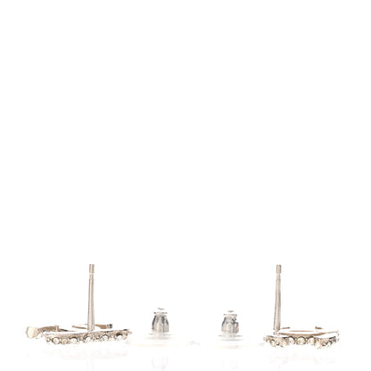 Chanel Crystal CC Earrings Silver 4 of 5