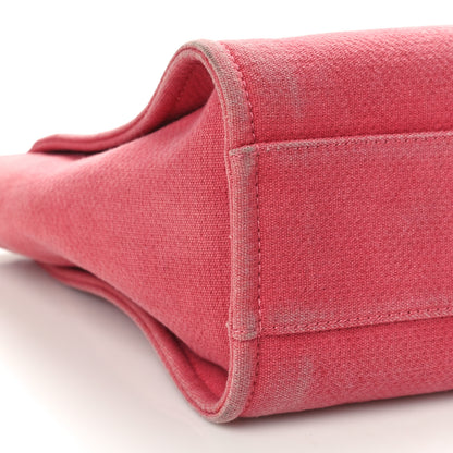 Chanel Canvas Small Deauville Tote Red 9 of 11