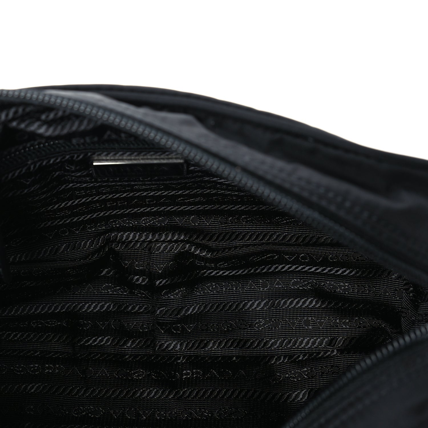 Prada Re-Nylon Vela Saffiano Pocket Double Zip Shoulder Bag  Black 3 of 7