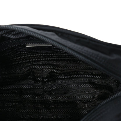 Prada Re-Nylon Vela Saffiano Pocket Double Zip Shoulder Bag  Black 3 of 7
