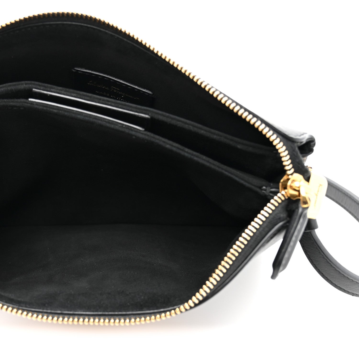 Salvatore Ferragamo Calfskin Trapezio Shoulder Bag Black 7 of 12