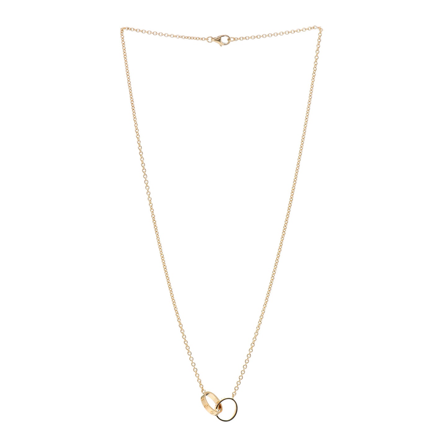 18K Yellow Gold Interlocking LOVE Necklace