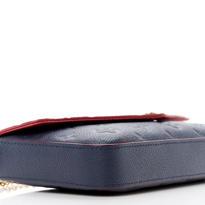 Louis Vuitton Empreinte Pochette Felicie Chain Wallet Marine Rouge 14 of 15