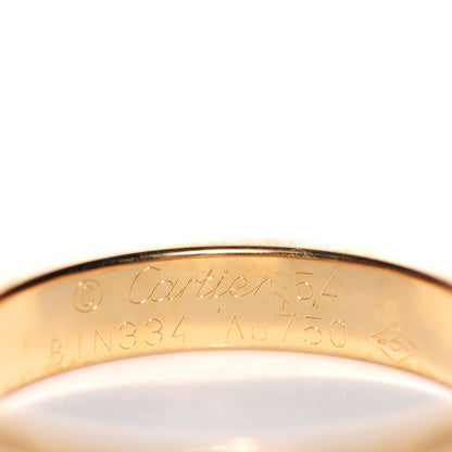 Cartier 18K Yellow Gold 4mm LOVE Wedding Band Ring 54 6.75 3 of 4