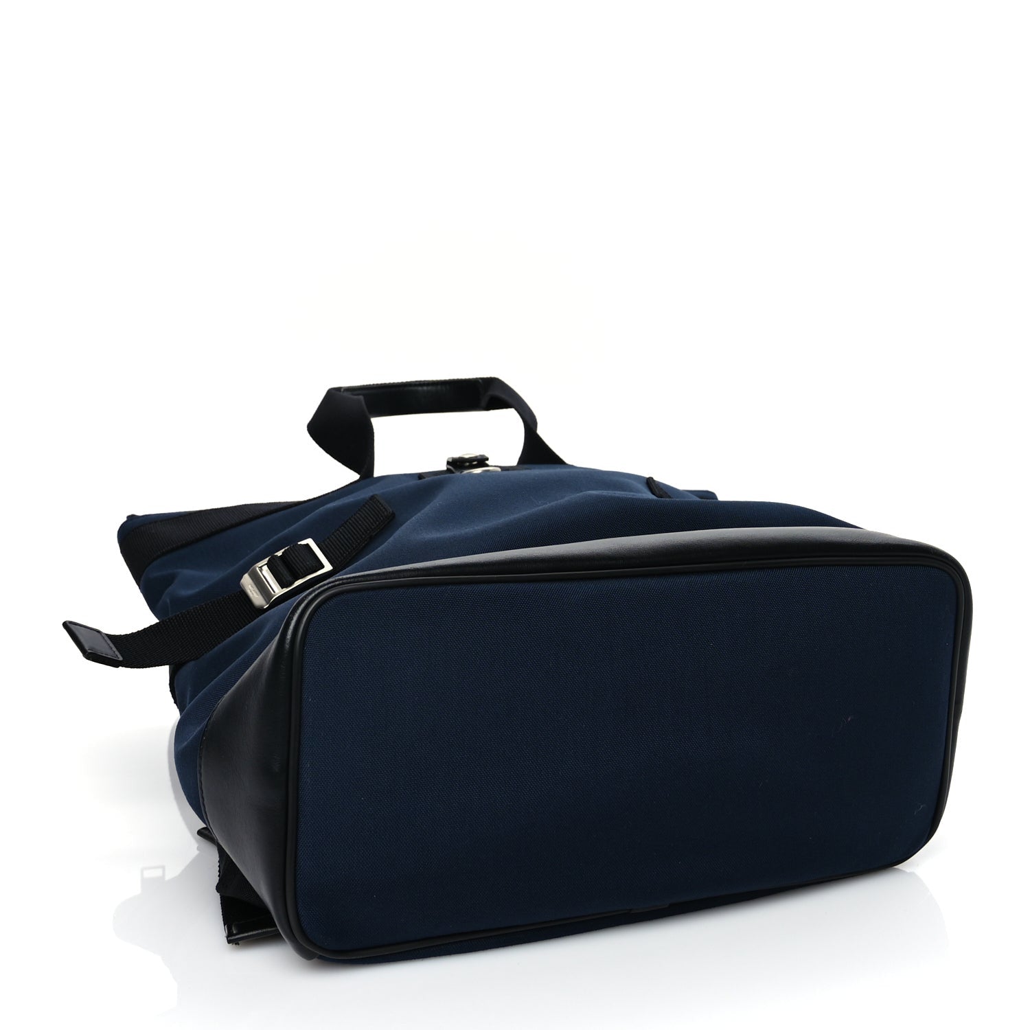 Saint Laurent Canvas Calfskin Rivington Race Convertible Backpack Black Navy 3 of 8