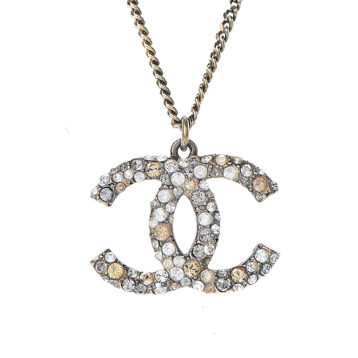 Crystal CC Necklace Multicolor Gold