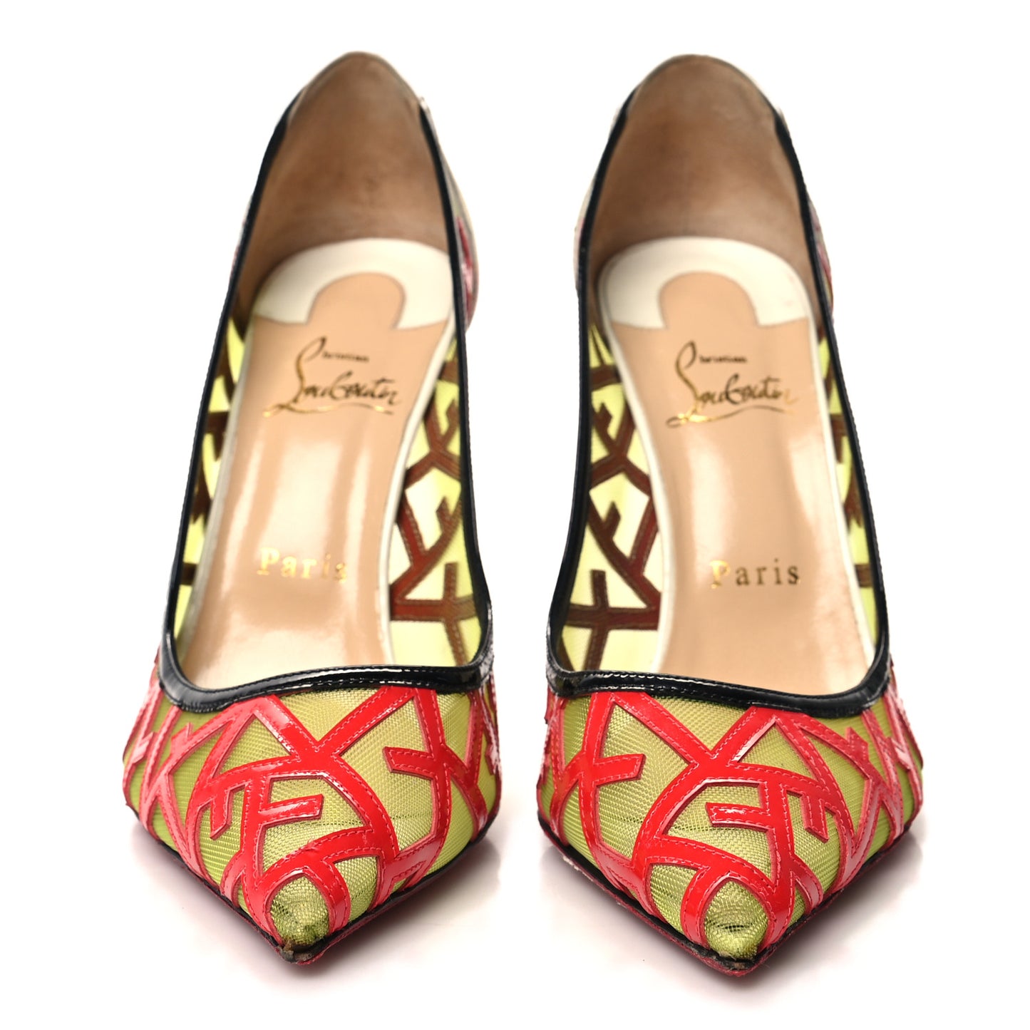 Patent Mosaique Rete Tititata 100 Pumps 38.5 Multicolor