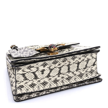 Gucci Snakeskin Sylvie Web Small Queen Margaret Top Handle Bag Roccia Natural 3 of 7