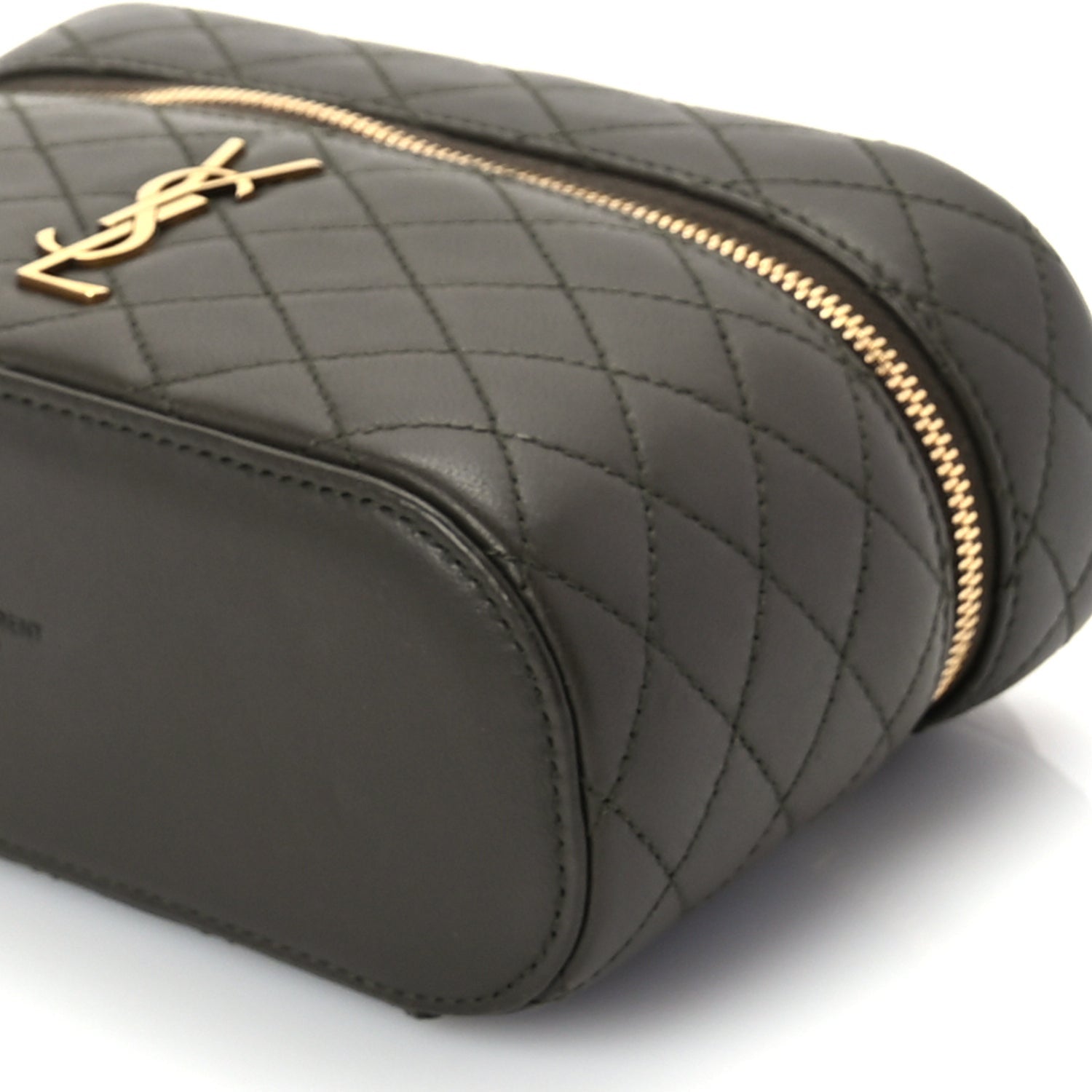 Saint Laurent Lambskin Quilted Mini Gaby Vanity Case Light Musk 8 of 8