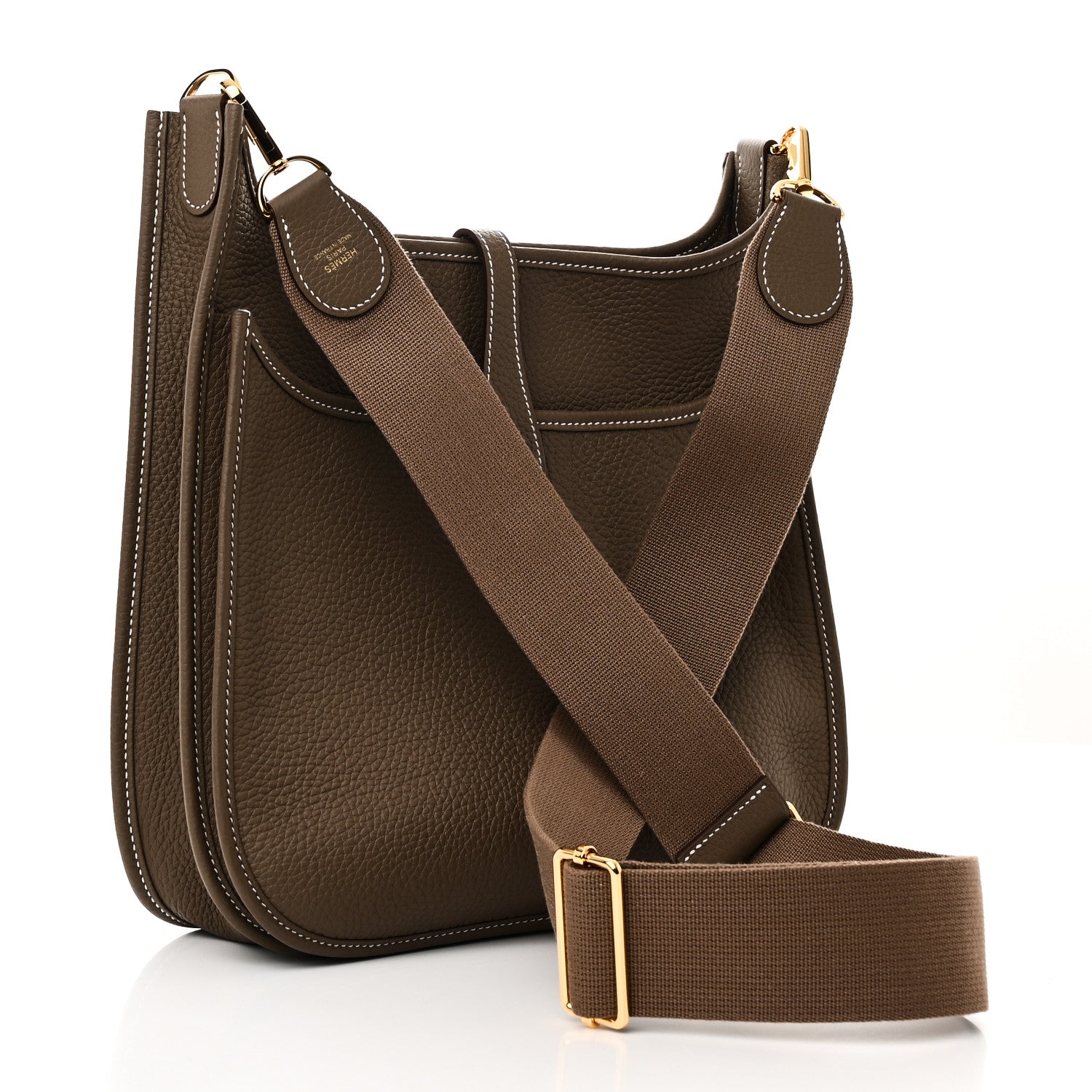 Hermes Taurillon Clemence Evelyne III PM  Etoupe 3 of 10
