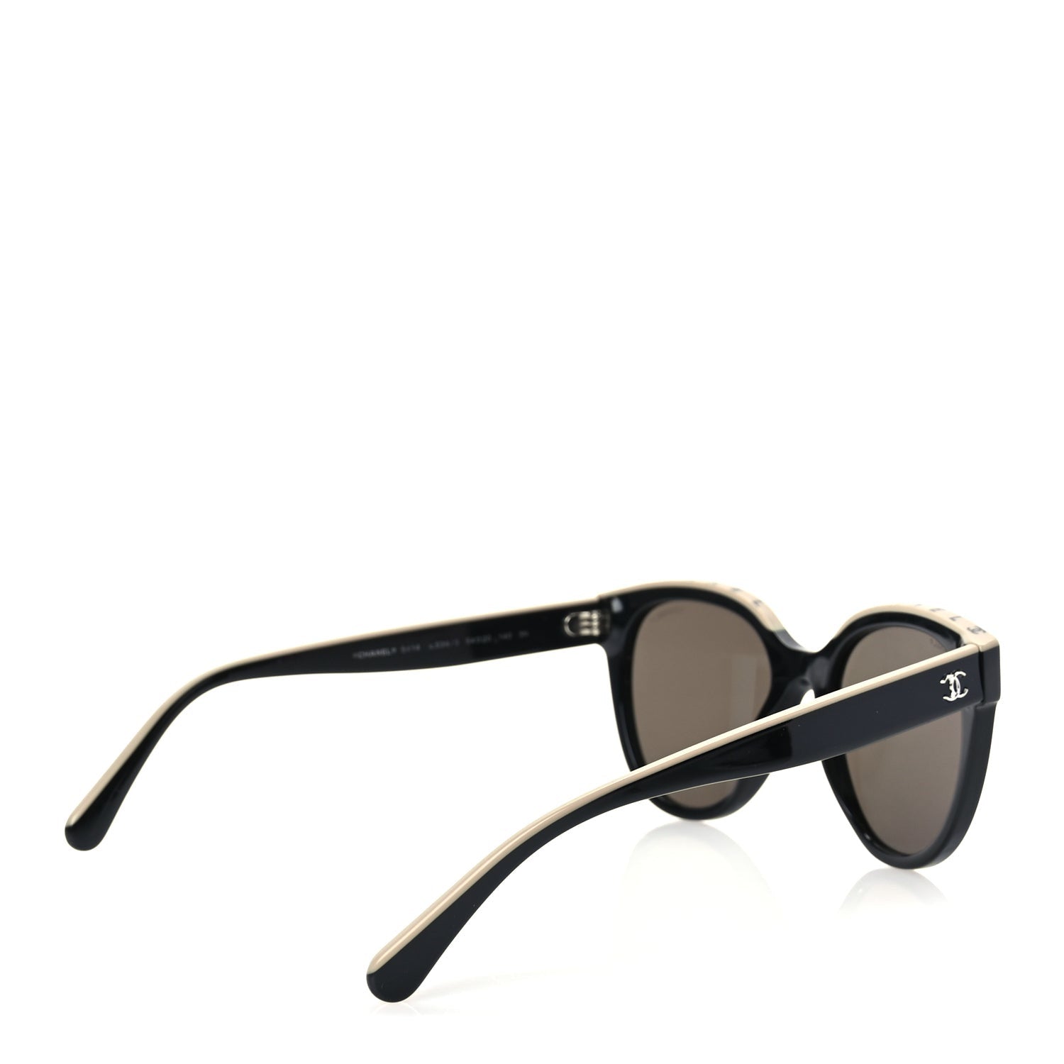 Chanel Acetate CC Butterfly Sunglasses 5414 Black Beige 3 of 6