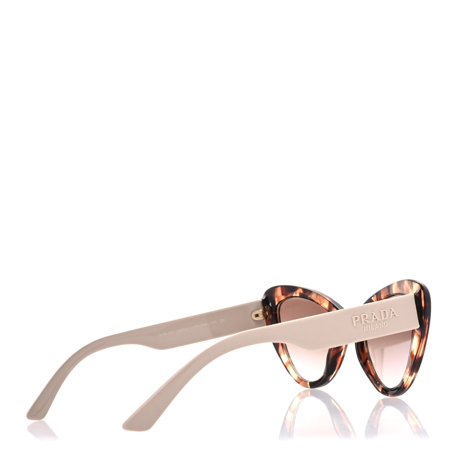 Prada Acetate Cat Eye Sunglasses SPR 13Y Tortoise Beige 4 of 7