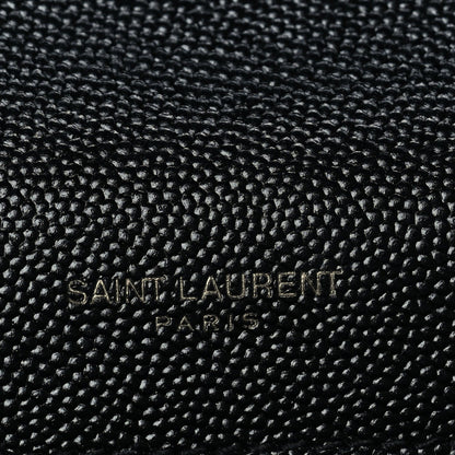Saint Laurent Grain De Poudre Small Monogram Monochrome Kate Satchel  Black 5 of 8