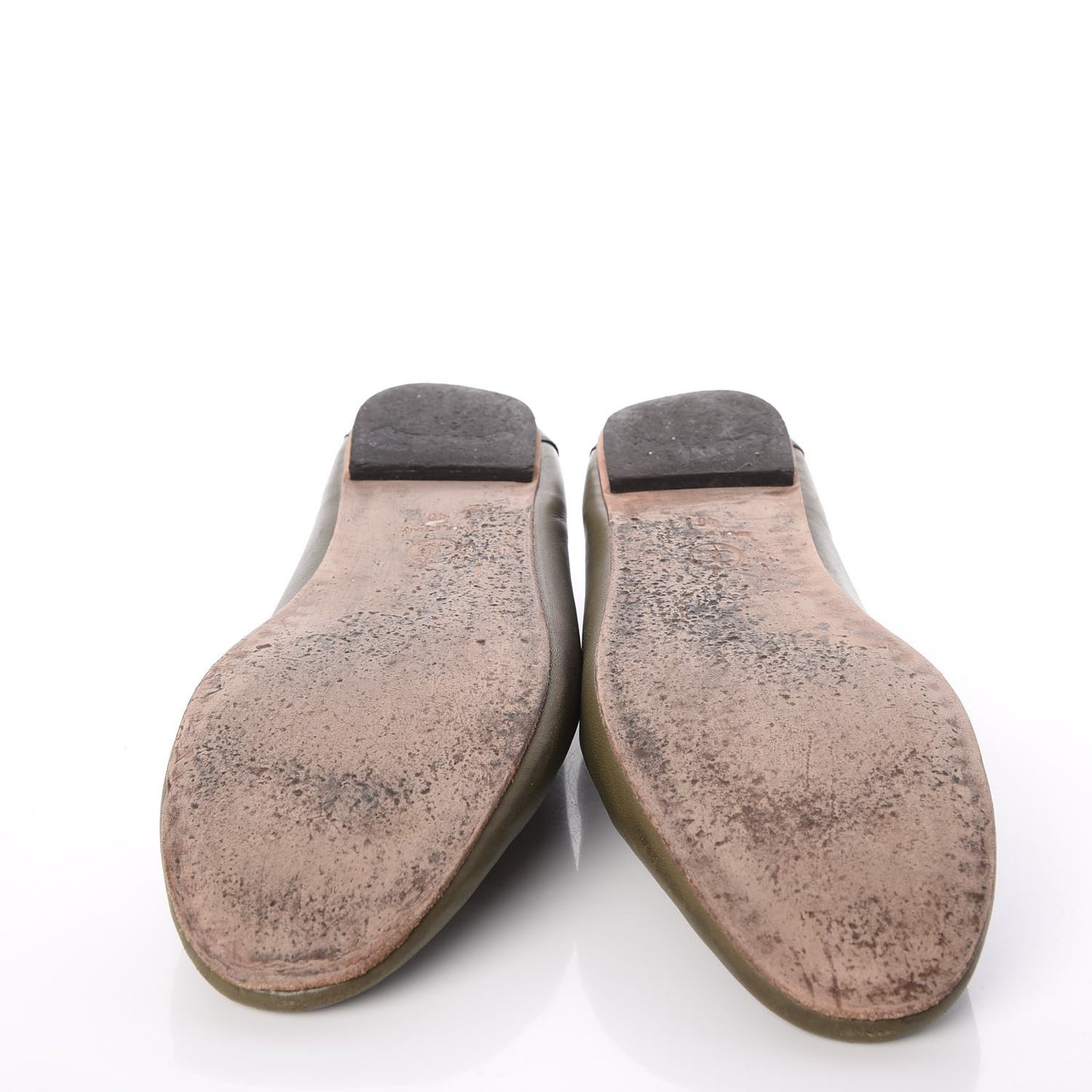 Lambskin CC Mocassin Loafers 40 Khaki