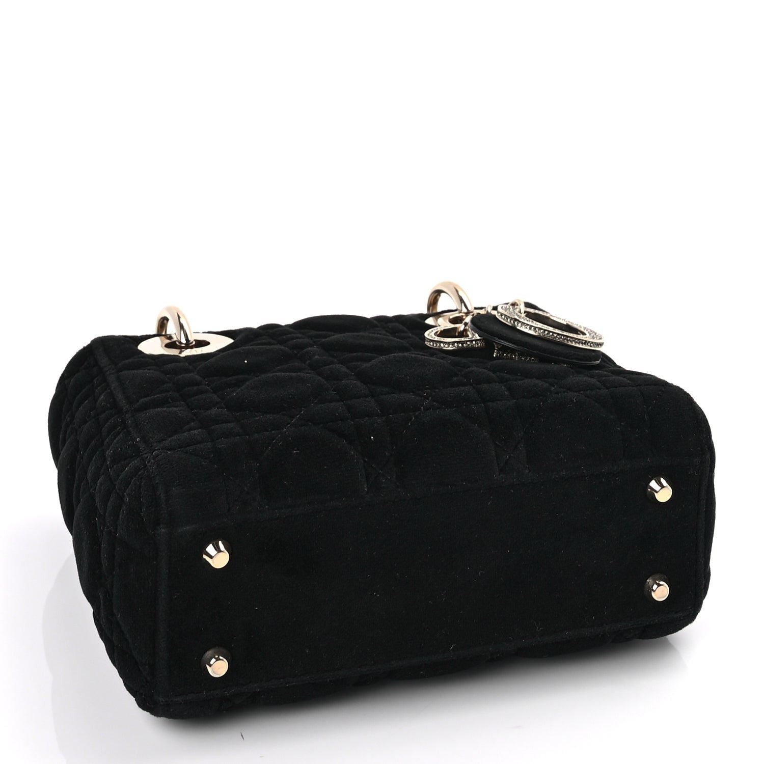 Christian Dior Velvet Mini Lady Dior Black 3 of 8
