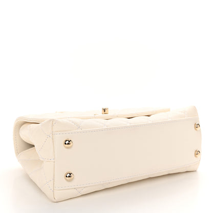Chanel Caviar Quilted Mini Coco Handle Flap White 4 of 12