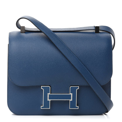 Hermes Epsom Enamel Constance 24 Deep Blue 1 of 11
