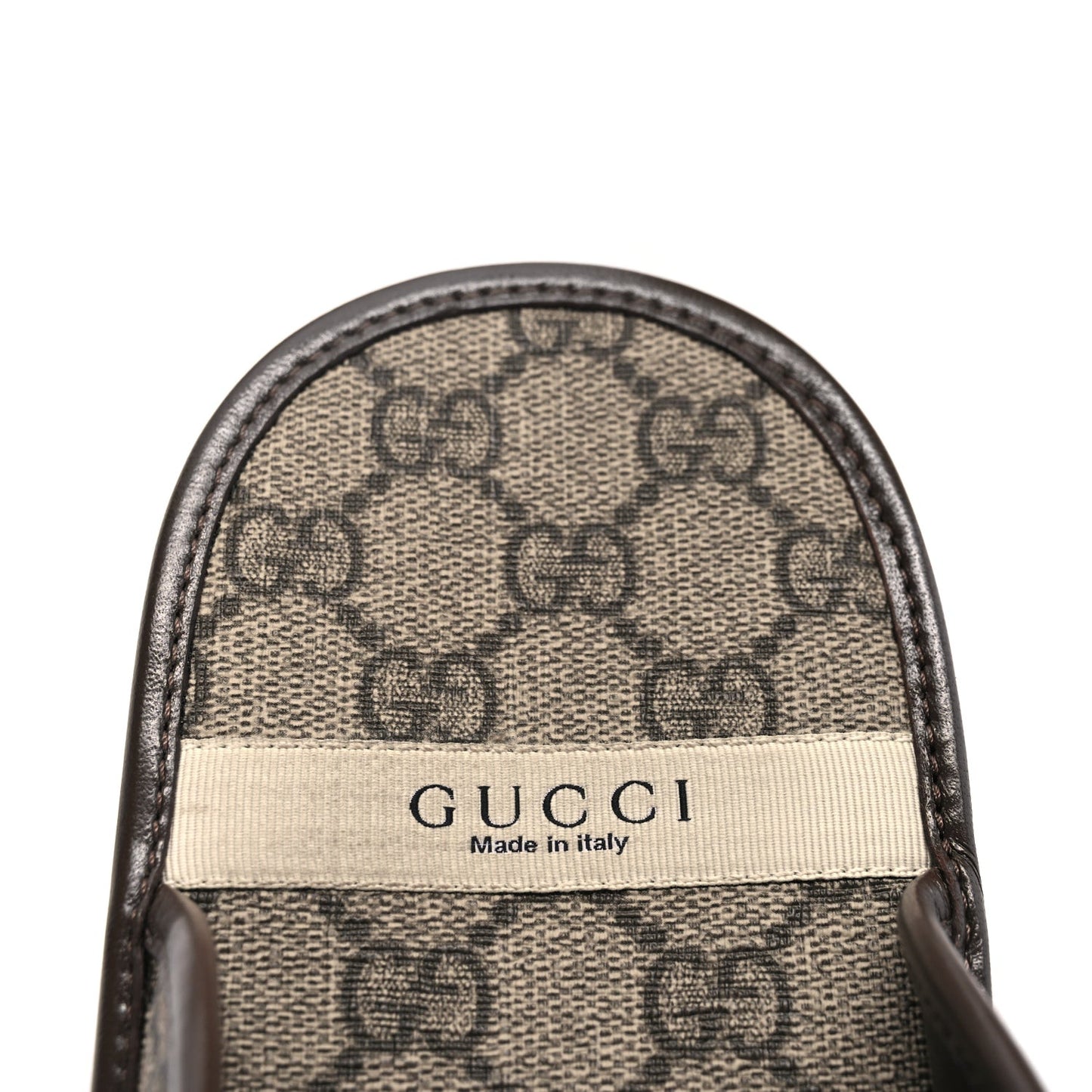 GG Supreme Monogram Granada Kid Mens Horsebit Lug Sole Mules 9.5 Beige Ebony New Acero