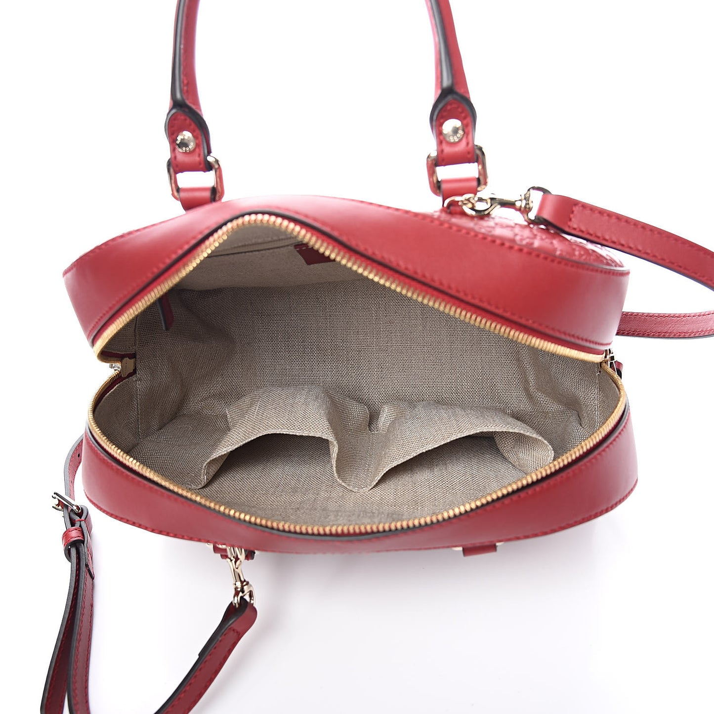 Soft Microguccissima Medium Crossbody Bag Rosso