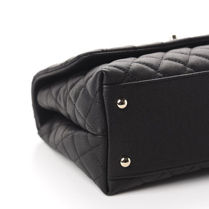 Chanel Caviar Quilted Small Coco Handle Flap Black 7 of 12
