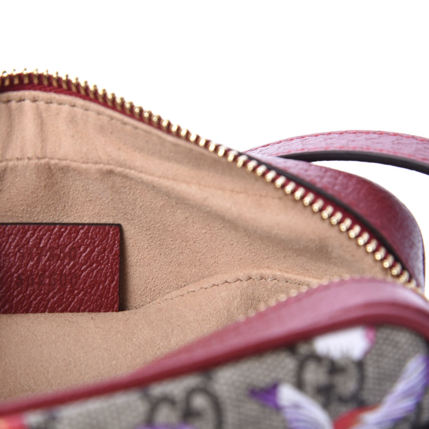 GG Supreme Monogram Flora Web Mini Ophidia Shoulder Bag Red