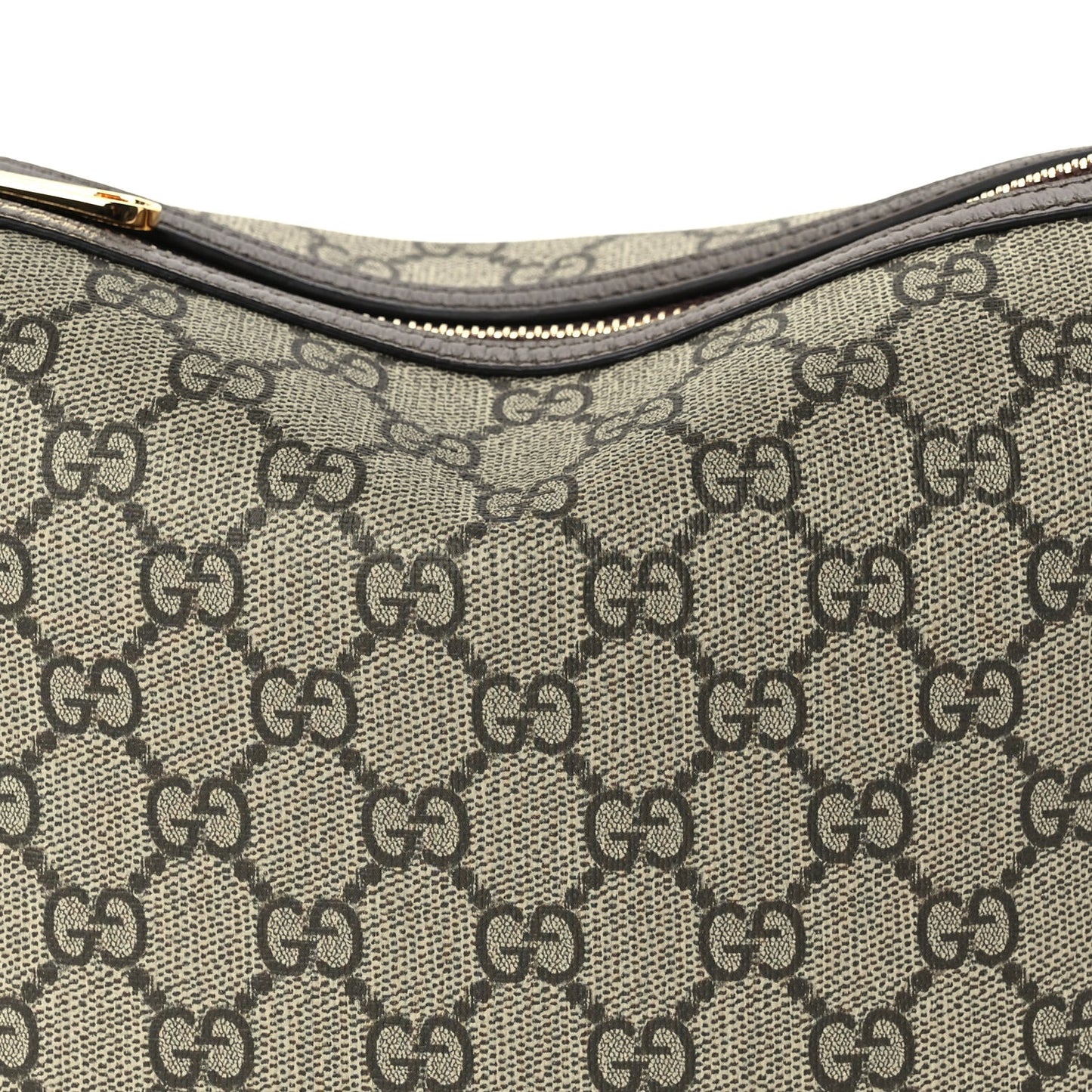 GG Supreme Monogram Textured Calfskin Web Super Mini Ophidia Shoulder Bag Beige Ebony New Acero