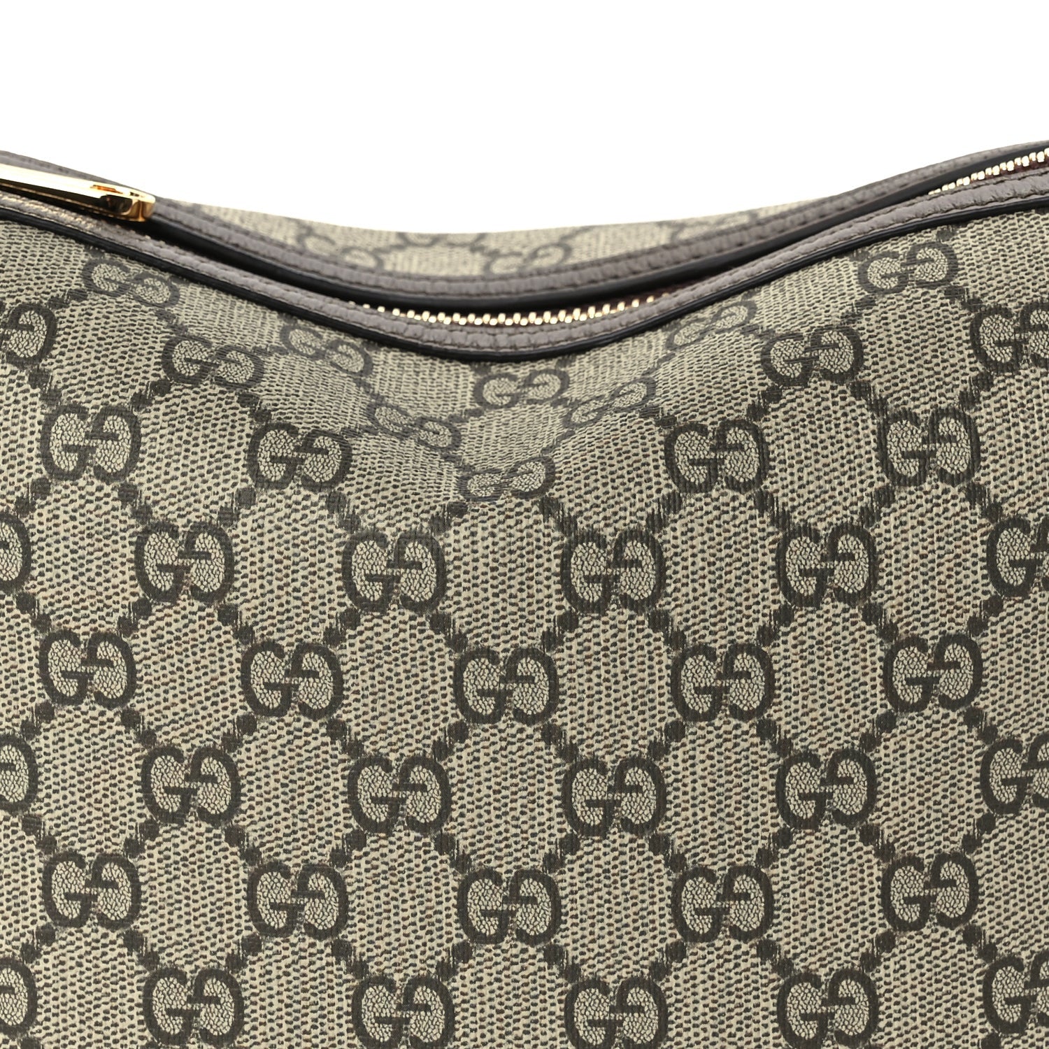 Gucci GG Supreme Monogram Textured Calfskin Web Super Mini Ophidia Shoulder Bag Beige Ebony New Acero 6 of 8