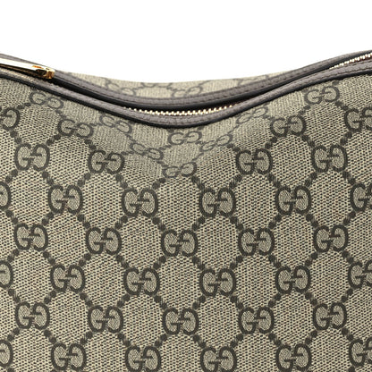Gucci GG Supreme Monogram Textured Calfskin Web Super Mini Ophidia Shoulder Bag Beige Ebony New Acero 6 of 8
