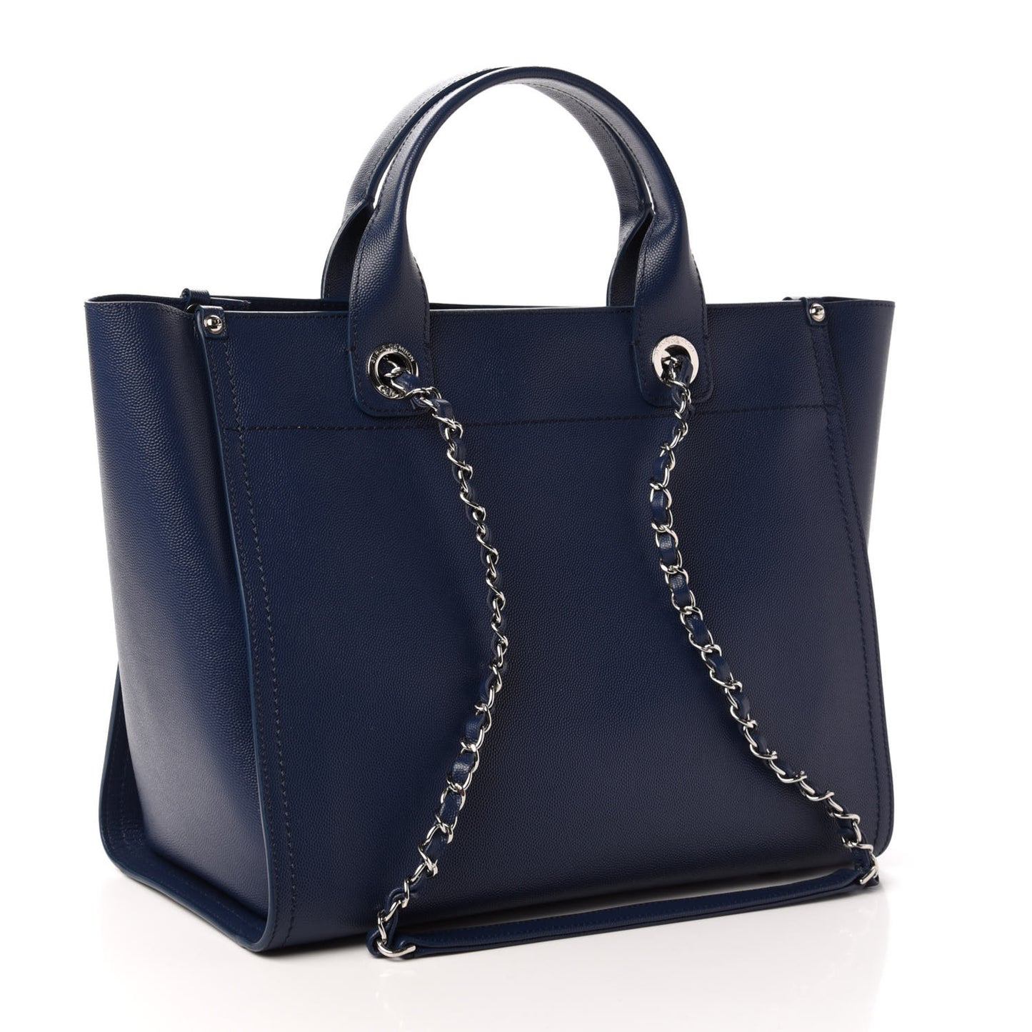 Caviar Small Studded Deauville Tote Navy
