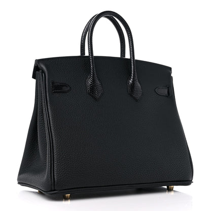 Hermes Togo Lizard Birkin Touch 25 Black 3 of 10