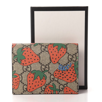 Gucci GG Supreme Monogram Strawberry Card Case 8 of 8