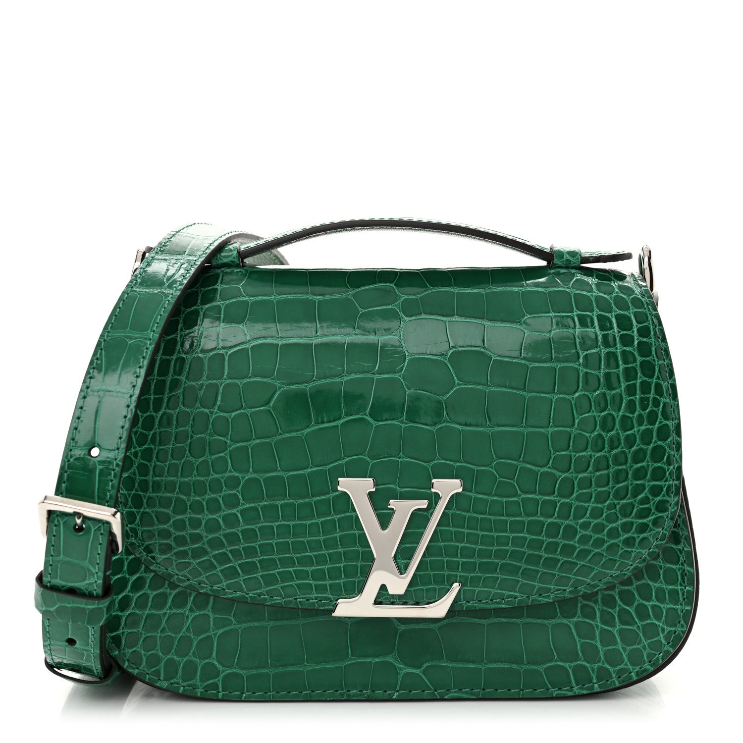 Louis Vuitton Shiny Alligator Vivienne NM Green 1 of 11