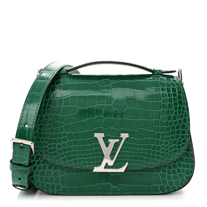 Louis Vuitton Shiny Alligator Vivienne NM Green 1 of 11