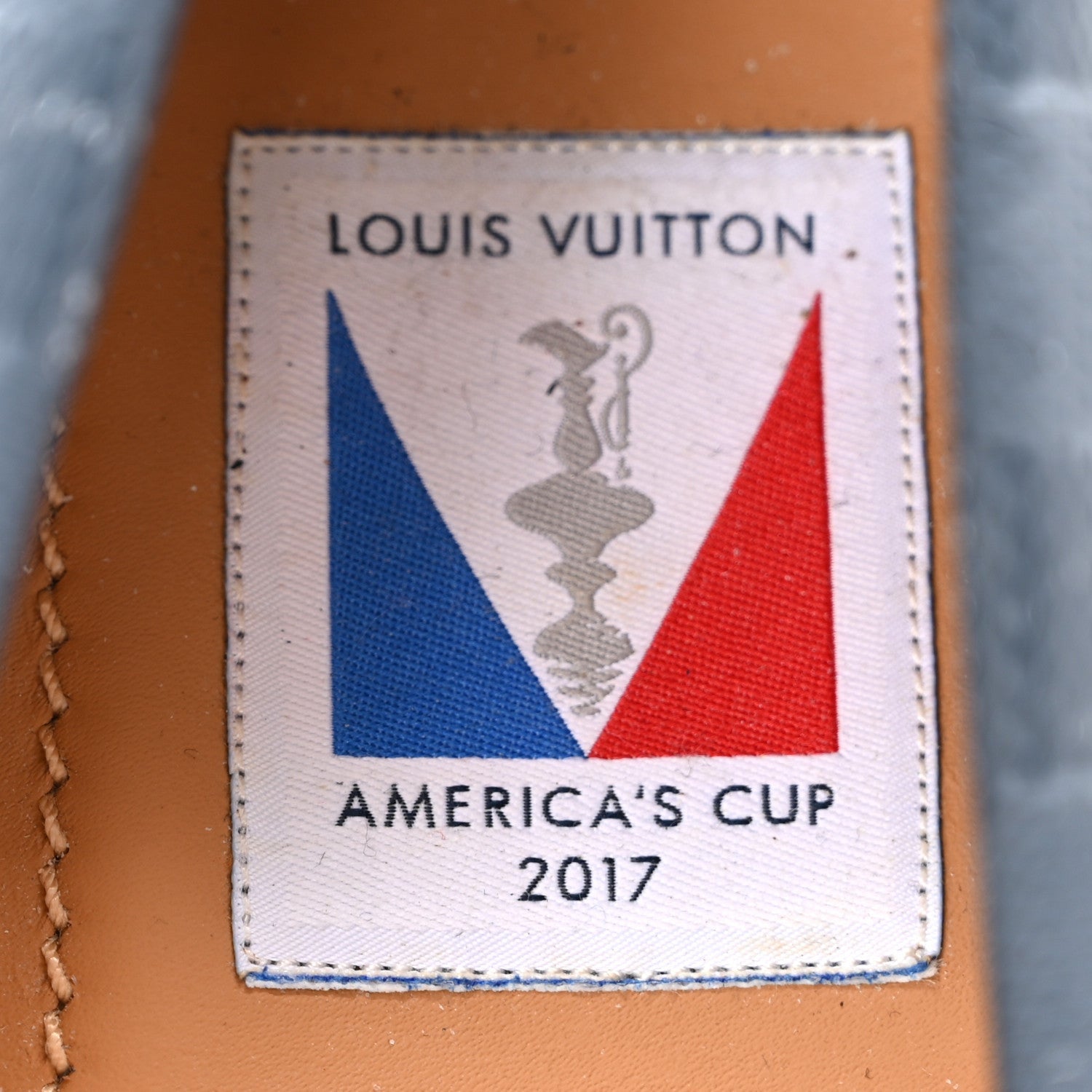 Louis Vuitton Mat Calfskin Mens Rubber America's Cup Marine Boat Shoe Pacific Blue 7 of 7