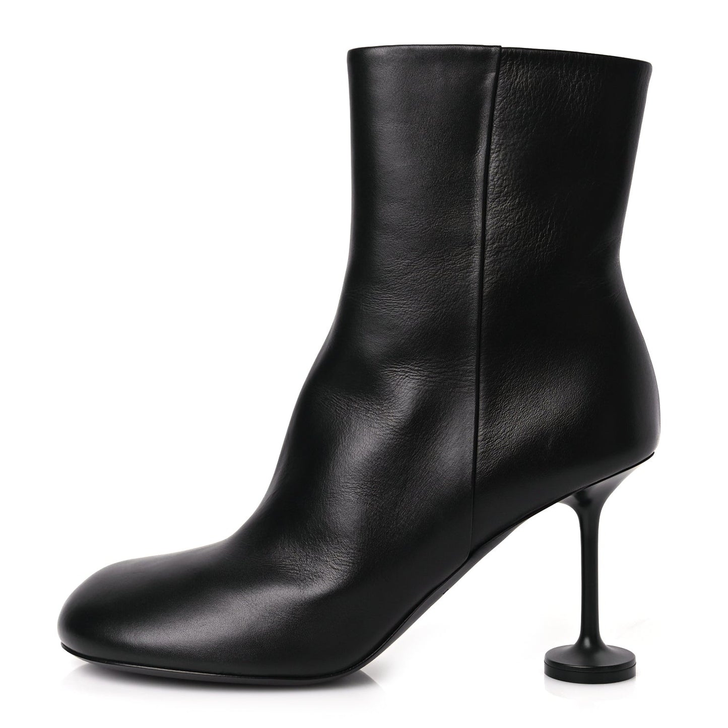 Soft Leather Lady Pedestal 90mm Booties 37 Black
