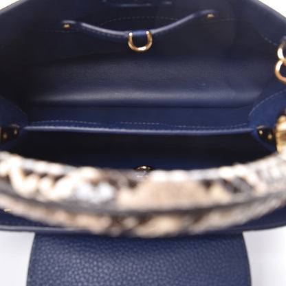 Louis Vuitton Taurillon Python Capucines PM Blue Marine 15 of 19