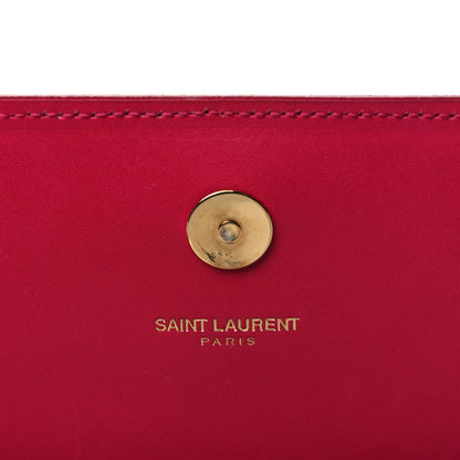 Saint Laurent Smooth Calfskin Classic Monogram Cassandre Clutch Lipstick Fuchsia 12 of 12