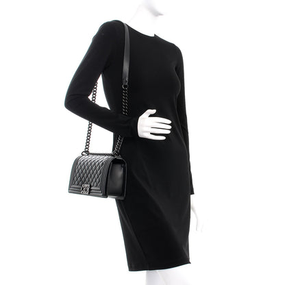 Chanel Caviar Quilted Medium Boy Flap So Black 2 of 9