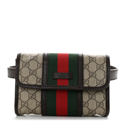 Gucci GG Monogram Plus Web Belt Bag Dark Brown 1 of 10
